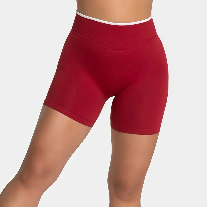Damen Sportshorts Fitness High Waist Scrunch Nahtlose Yoga Leggings Radlerhosen Workout Lauf Fitness Hosen