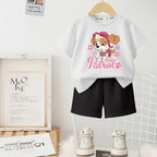 PAW Patrol Printed Summer Girls Casual Outfits Children's Shorts Sets Kids T Shirt and Shorts Two Piece Set Outdoor Sportwear