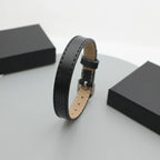 20 Stück 10mm Echtes Lederarmband für Frauen Schiebebuchstaben-Anhänger Armband Schmuckherstellung DIY Haustierhalsband Schlüsselanhänger-Band