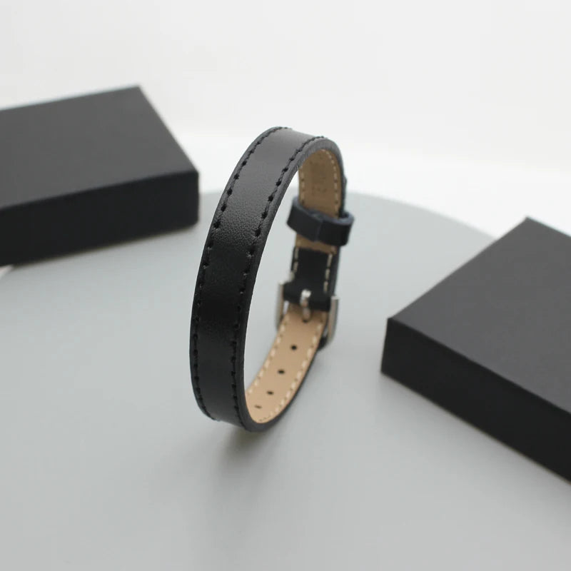 20 Stück 10 mm Armband aus echtem Leder für Damen, Schiebebuchstaben-Anhänger, Armband zur Schmuckherstellung, DIY, Haustierhalsband, Schlüsselband