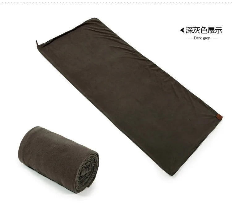 Portable Ultra-light Polar Fleece Sleeping Bag Outdoor Camping Tent Bed Travel Warm Sleeping Bag Liner Camping Sport Accessories