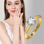 Personalisierte Paarringe als Geschenk mit Karte für Frauen und Männer, PVD-vergoldete Namensringe, Liebesschmuck, Eheringe, individuelle Namensringe, Hochzeitsgeschenke