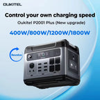 OUKITEL P2001E Plus Tragbare Powerstation 2400W Ausgangsleistung 2048Wh Kapazität LiFePO4 Familie Outdoor Camping Notstromversorgung