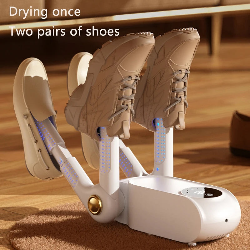 220V Schuhtrockner Elektrischer Zeittrockner Ausziehbar Schnelles Trocknen UV-Sterilisation Haushalt Reise Faltbare Schuhe Stiefel Socken Handschuhe