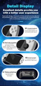 SF3500 Retro Handheld Videospielkonsole Linux System 5,0 Zoll 854*480 IPS Bildschirm 3000mAh Tragbarer Pocket Video Player Spiele