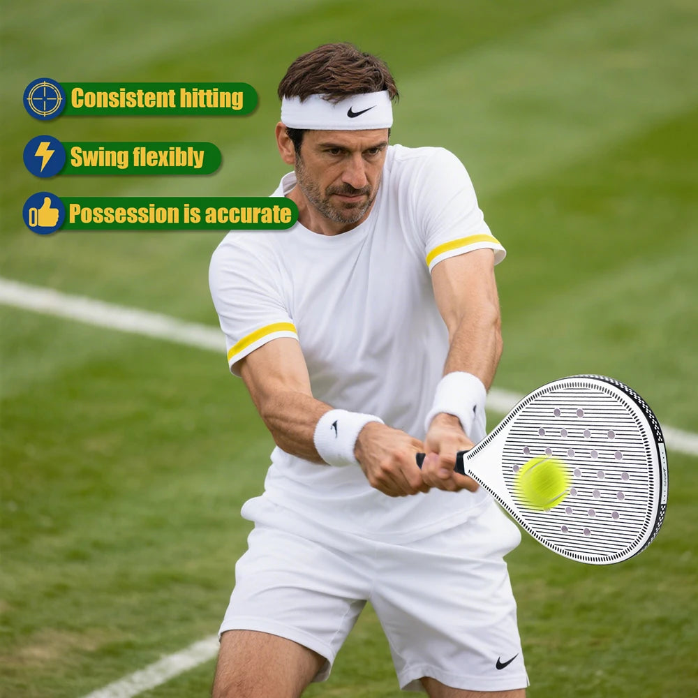 Neueste Tennisschläger 2026 | Padelschläger, aus ultraleichtem Kohlefasermaterial, mit starker Elastizität und guter Qualität