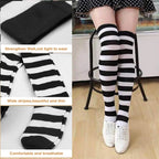 Farbige gestreifte Strümpfe Japanische Overknee-Socken Mode Frauen Warmhalten Socken Sexy Schlanke Lange Socken Strumpfwaren JK Cosplay Lolita Y2k