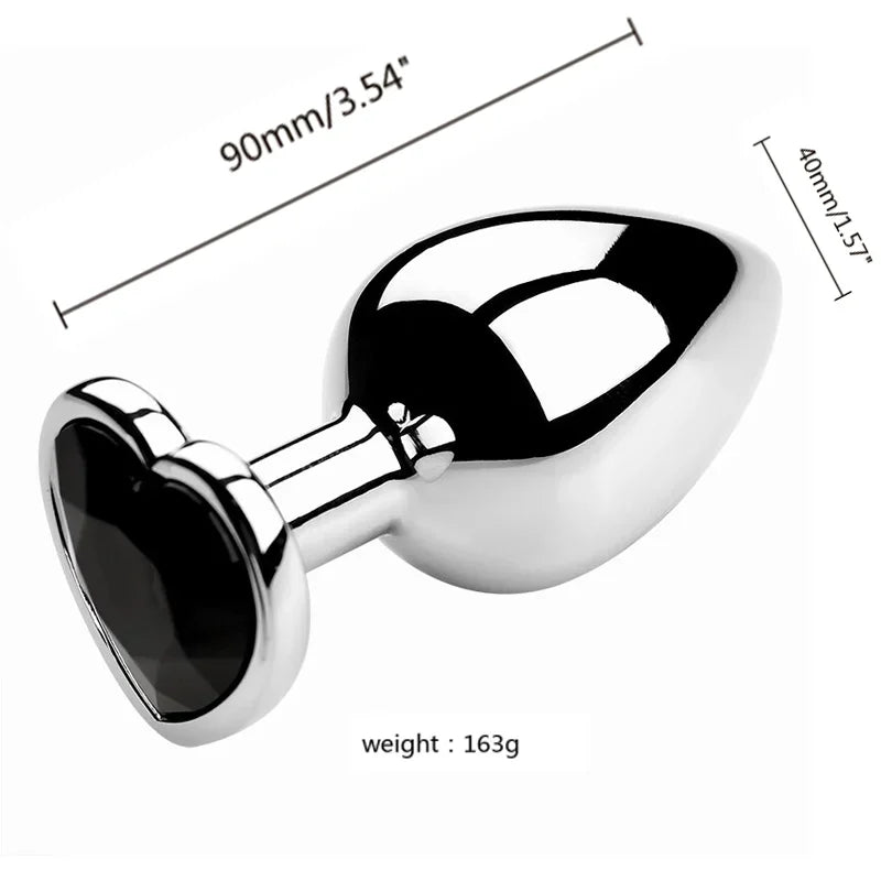 Metall-Analdildo für Frauen, Männer, Paare, Butt Plug, Arsch-Spielzeug, Erwachsenenspiel, Masturbator, Anal S/M/L, Diamant-Sexspielzeug für Erwachsenenprodukte