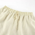 Freizeit-Shorts Zweiteiler für Damen Rüschen Lockerer Bindeträger-Top Einfaches Shorts-Set OL Office Lady Sommer Damen Shorts Anzug