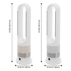 Blattloser Ventilator zum Kühlen und Heizen 220 V mit Timer, Fernbedienung, 8 Windstärken, leise, für Zuhause, Klimaanlage, Heizung, LED-Anzeige