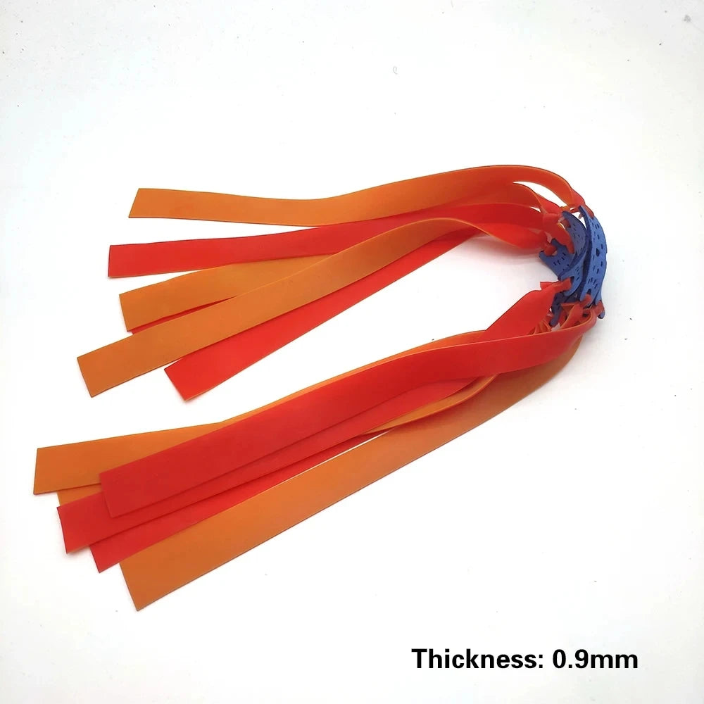 6pcs Slingshot Hunting Powerful Flat Rubber Band 0.45-1.4 mm High Elasticity Outdoor Catapult Shooting Accessories