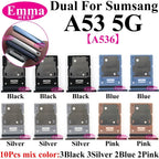 10Pcs Dual-Karten-Telefon-SIM-SD-Kartenfach für Samsung Galaxy A14 A24 A34 A54 A13 A23 A33 A53 A73 SIM-Kartenhalter-Adapter-Schublade