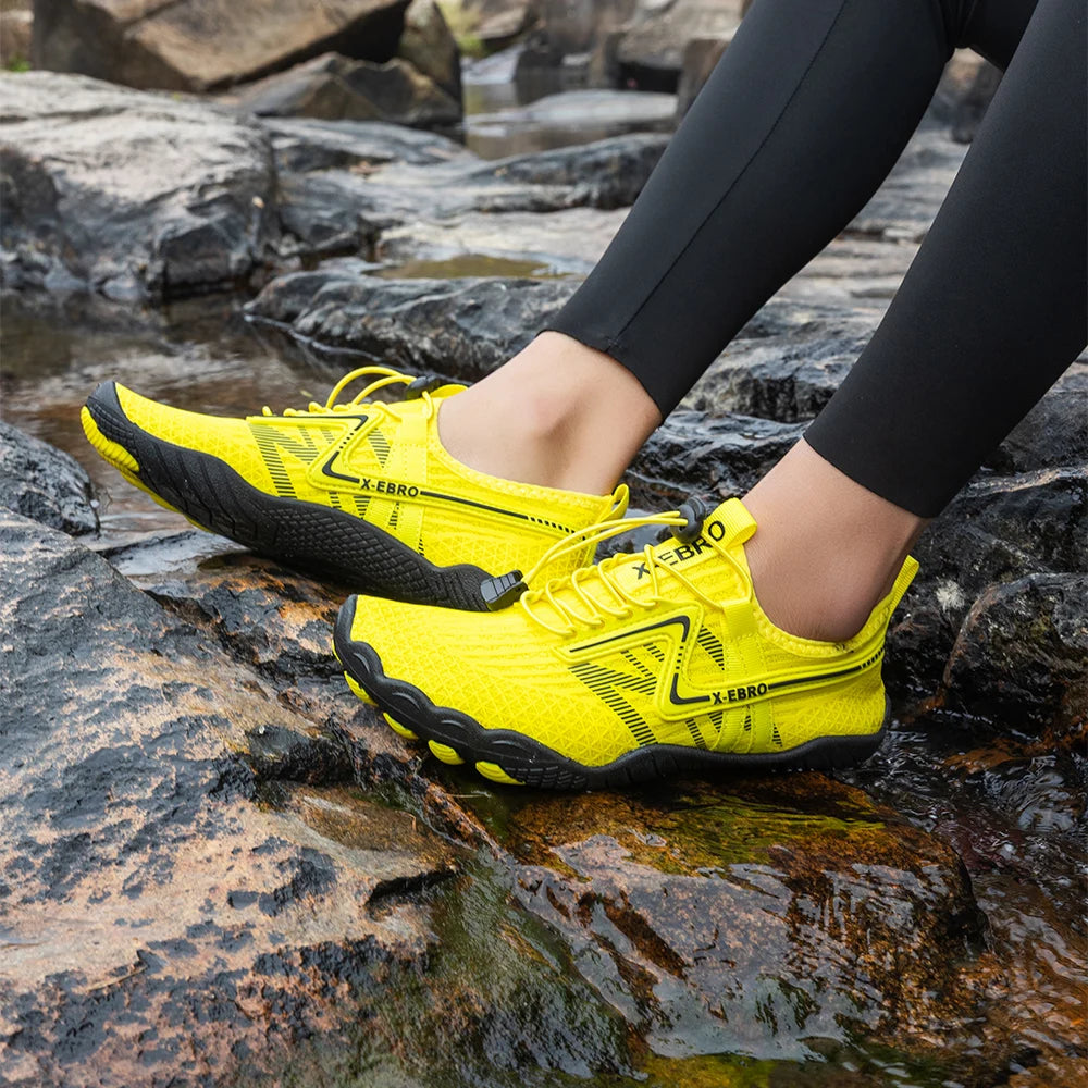 Oiaano Barfußschuhe Herren Schwarz Damen Wassernetz Minimalistische Sneaker Sport Aqua Strand Weiche Sohle Leicht Atmungsaktiv Outdoor Wandern