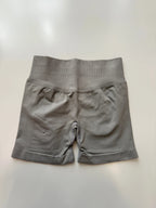 Impact Shorts 4.5" Nahtlos, hochelastisch, niedrig gerippter Bund, dezenter Po-Kontur-Shorts, Fitness Workout Yoga Gym Shorts