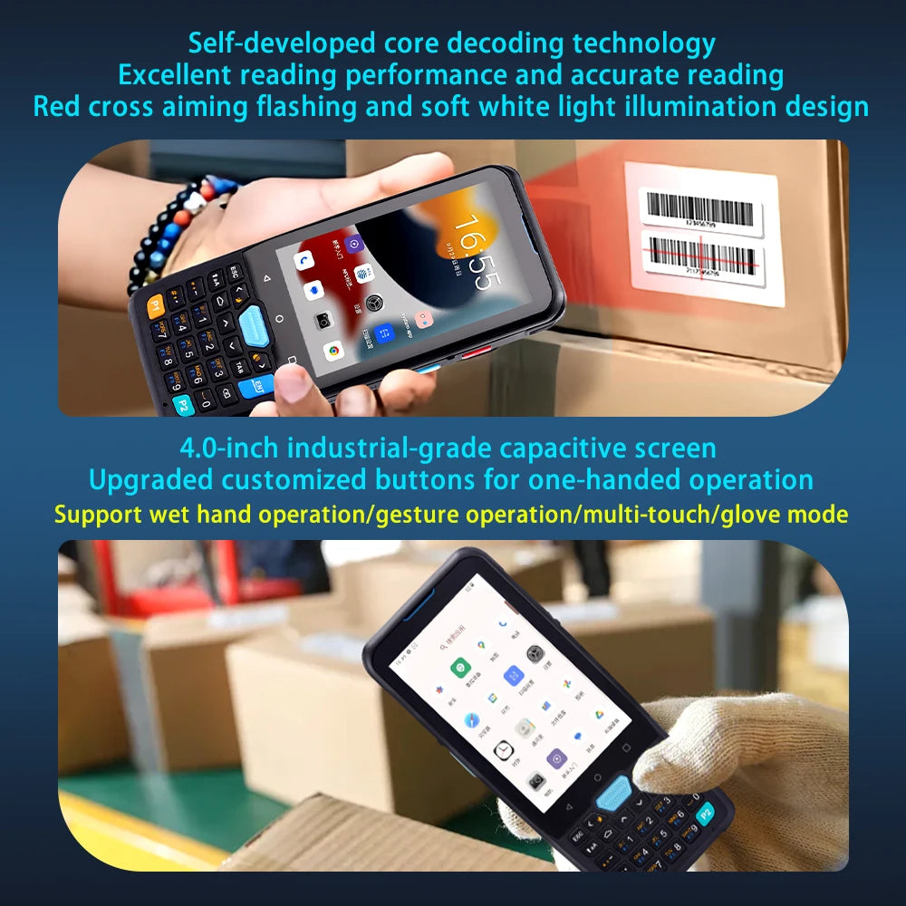 YK957 JR Android 2D QR Code Reader Handheld Terminal PDA Android Barcode Scanner mit NFC RFID Reader Medizinische Geräte PDAs 4+64 GB