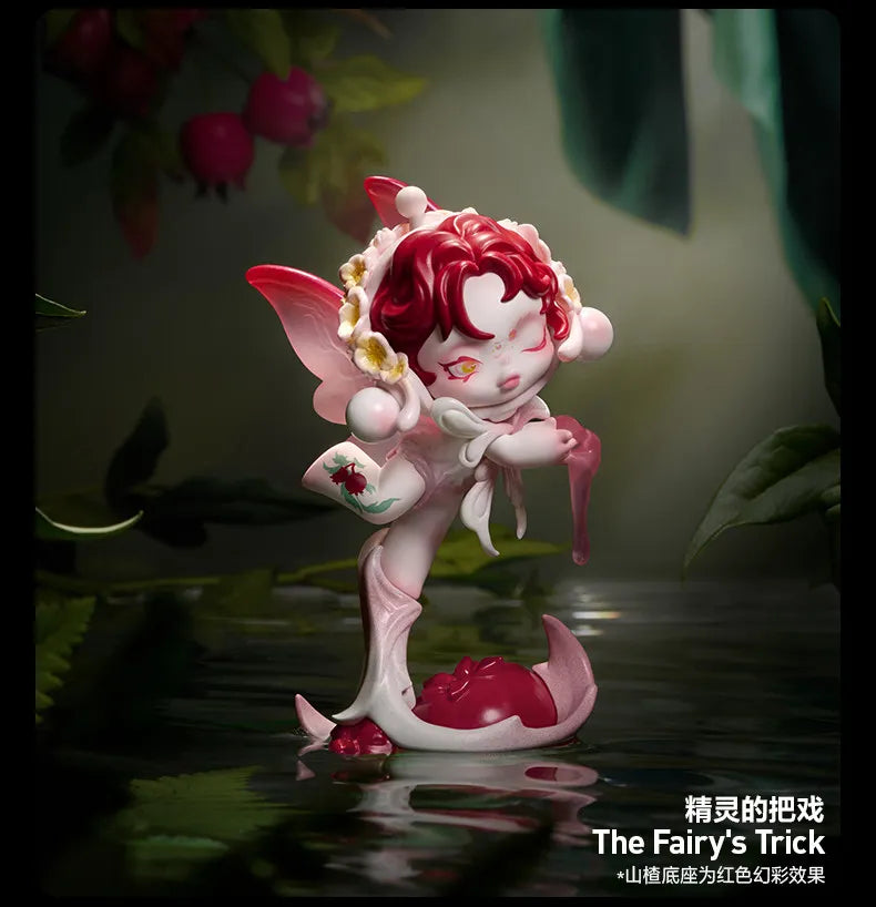 POP MART SKULLPANDA Petals In Four Acts Serie Mystery Box Genuine Blind Box Überraschungsspielzeug Taschenornament Figur Heimdeko Desktop