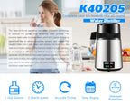 750W 4L Wasser-Destilliergerät Haushalt Destilliertes Reinwassergerät Destillationsreiniger Filter Edelstahl Wasserfilter