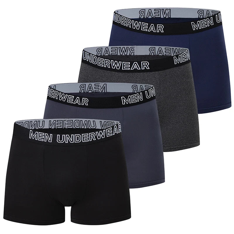 4/10 Stück Herren- und Teenager-Vierjahreszeiten-Boxershorts mit Gummizug und elastischem Bund, vielseitig, Übergröße, Sportshorts