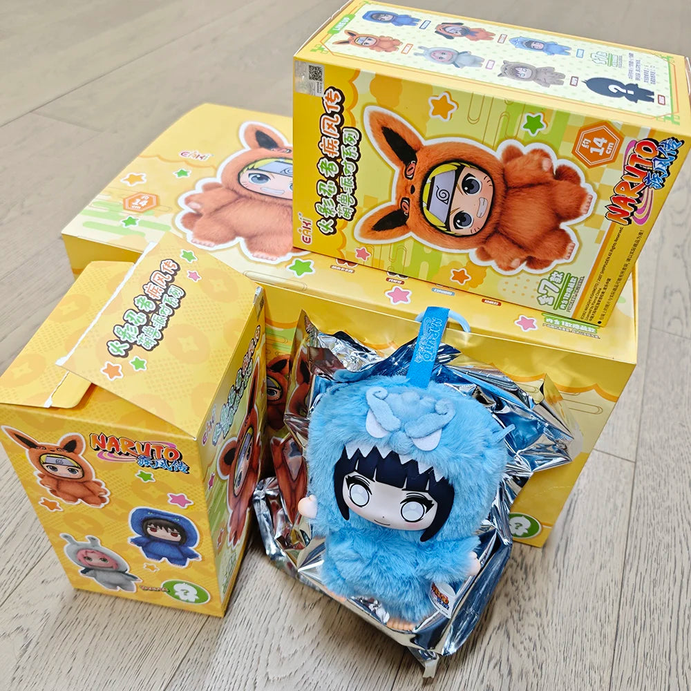 EAKI Naruto Blind Box Shippuden Naruto Uzumaki Sasuke Kakashi Party Serie Plüschpuppe Handgemachtes Ornament Spielzeugsammlung Geschenk