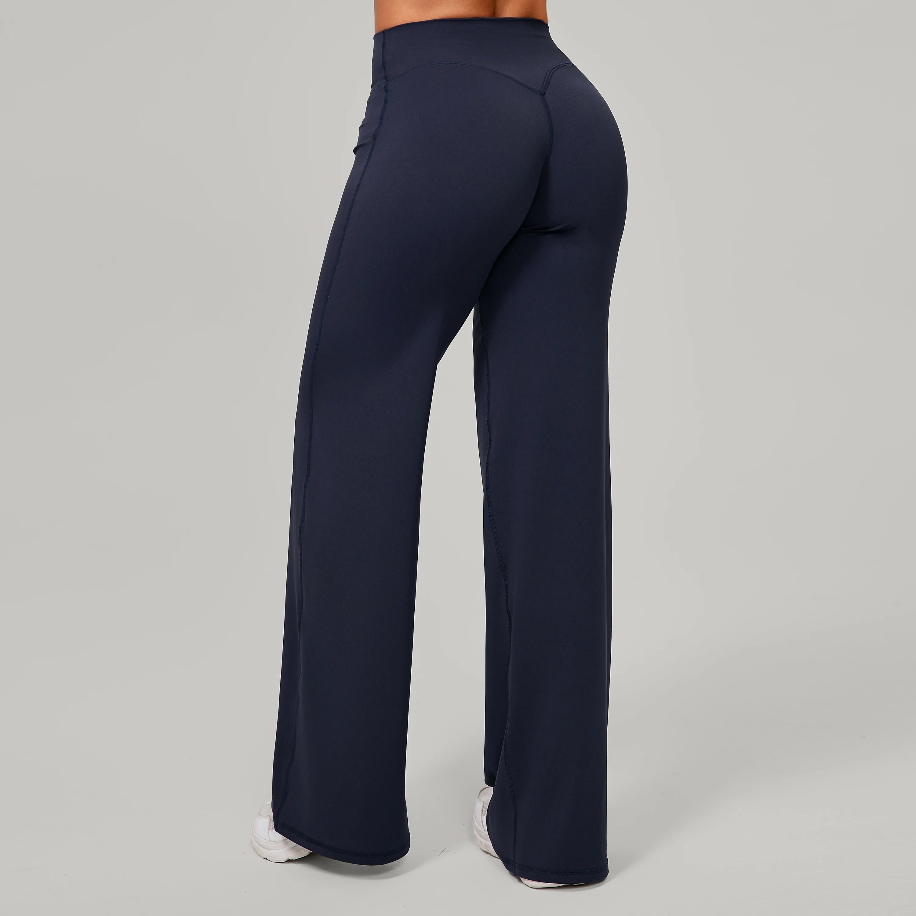 Damen gerade Yoga-Leggings weicher, dehnbarer Stoff Damen-Yogahosen GYM Schweißableitende Eigenschaften Lauf-Sport-Hosen