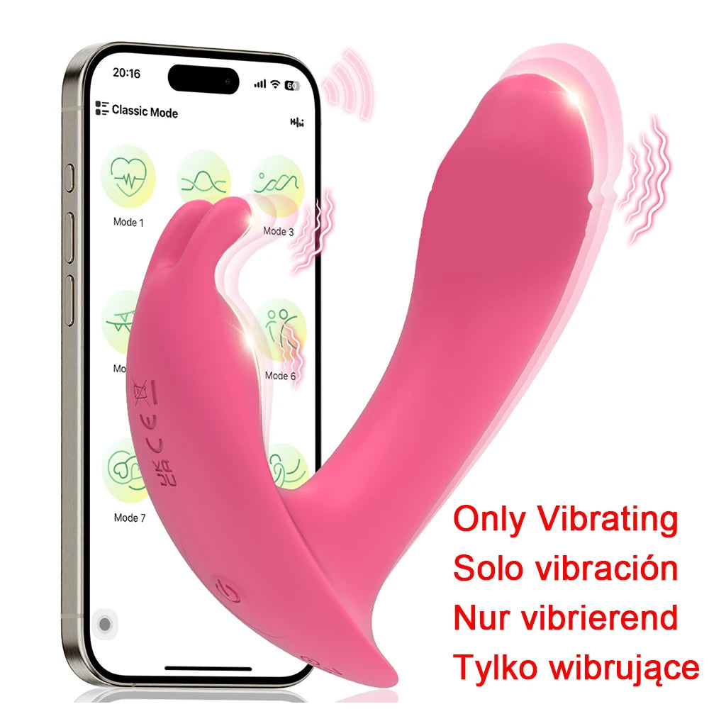 APP-gesteuerter Stoß-Vagina-Vibrator für Frauen, tragbares Höschen, G-Punkt-Klitoris-Vibrator, weibliches Masturbations-Sexspielzeug für Frauen