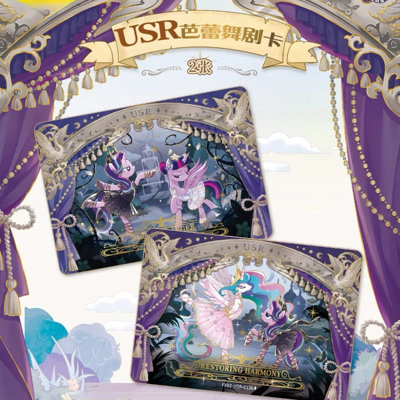 KAYOU Genuine My Little Pony Karte Freundschaft für immer Karten Star Pack Wunderschöne vergoldete Prinzessinnenkarten Sammelkarten Spielzeug Geschenke