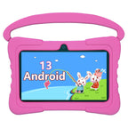 7-Zoll Kinder-Tablet Android 13 Quad Core 4GB RAM 64GB ROM 4000mAh WiFi Bluetooth Kindergeschenk Kindersoftware mit Silikonhülle