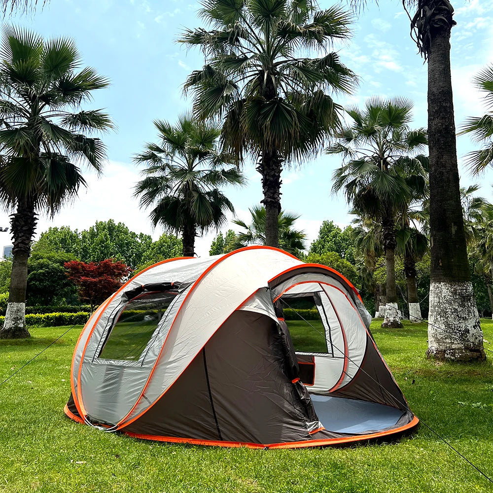 5-8 Personen Schnellaufbau-Wurfzelt wasserdichtes Campingbootzelt Outdoor-Zelt vollautomatisch Pop-Up