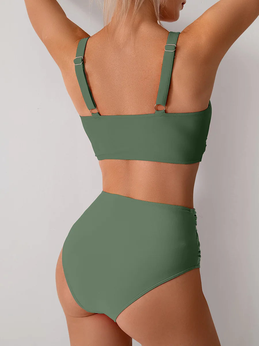 Sommer Sexy Bikinis Push Up Badeanzüge Damen Bademode für Frauen Strand Bademode Badeanzüge High Waist Bikini Set Pool Bather