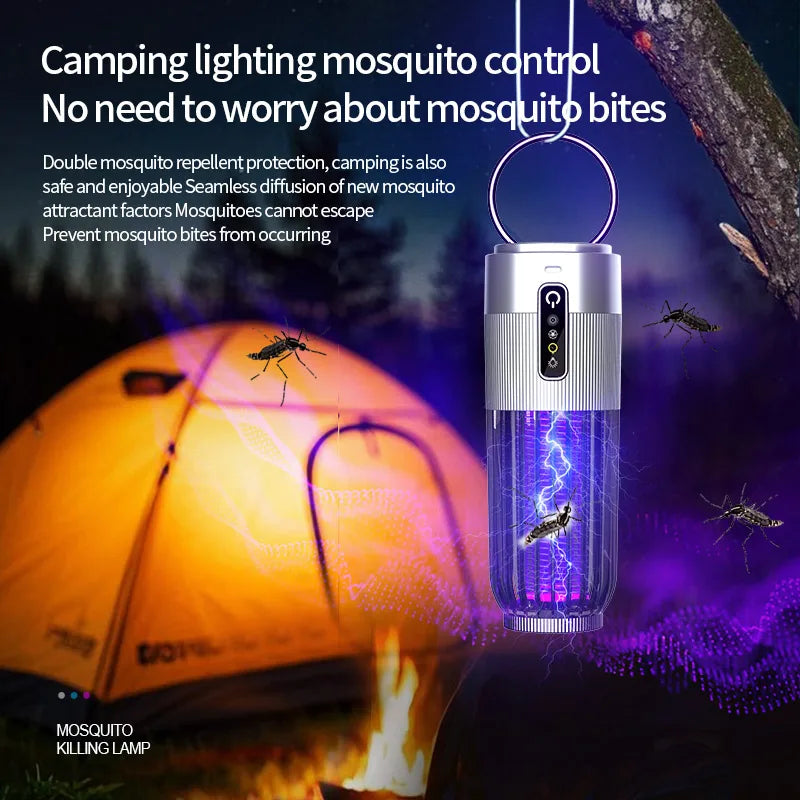 2500V Solar-Mückenvernichter, solarbetrieben, Outdoor-Camping-Mückenlampe, 3-Stufen-Timersteuerung, Mückentöter