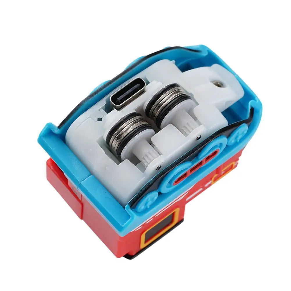 Magnetische elektrische Eisenbahnlokomotive Holzschiene Slot Diecast Eisenbahn mit zwei Waggons Holzzug Kinderspielzeug Biro Schiene