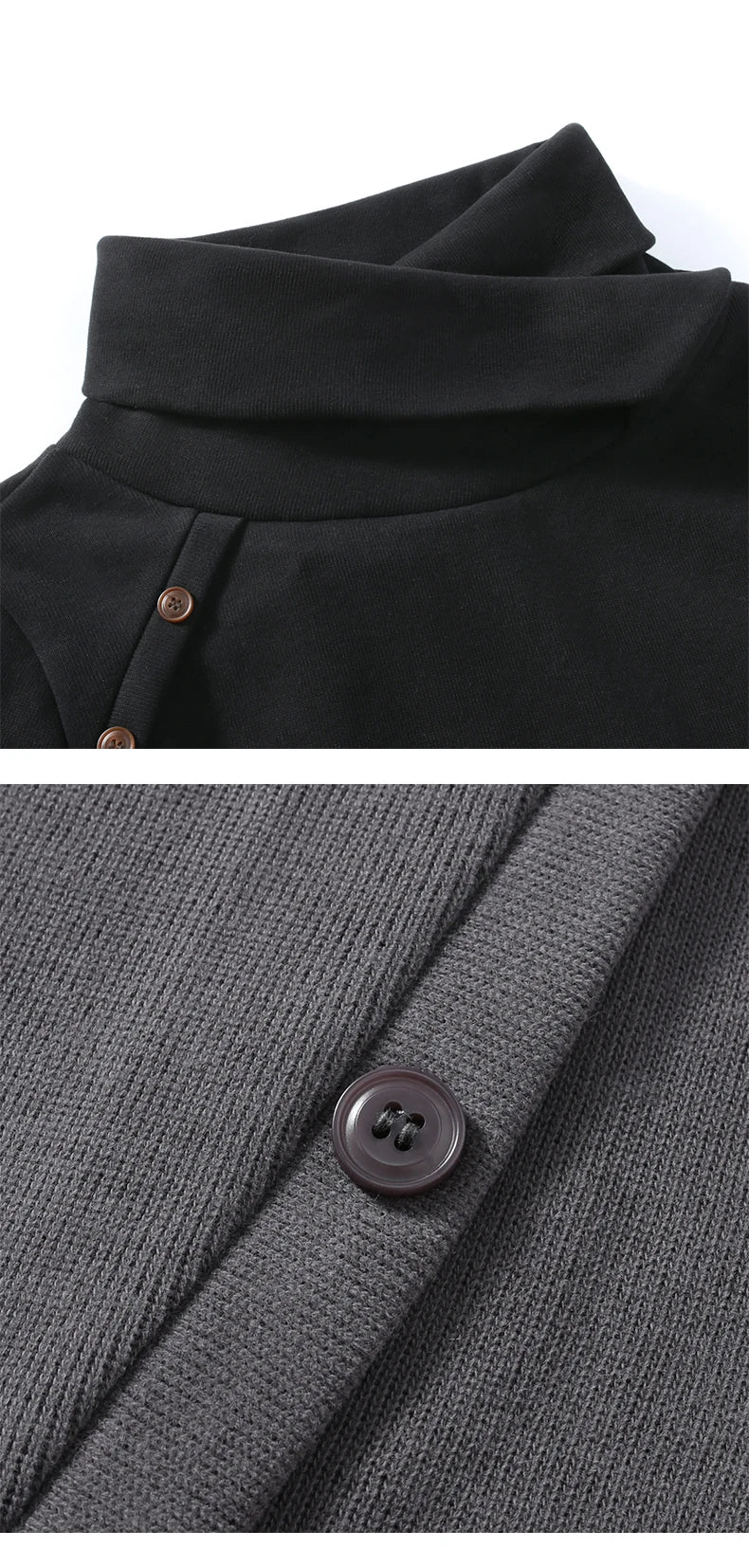 2026 Neuer Herren-Rollkragenpullover in Weiß, britischer schwarzer Pullover, asiatische Größen M-4XL. Graue Pullover