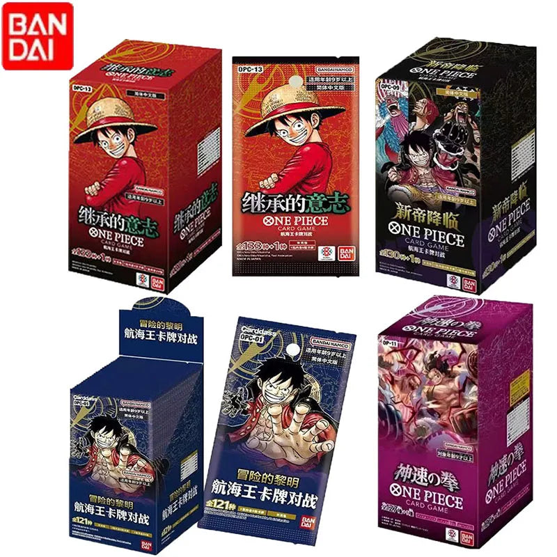 Bandai One Piece TCG OP01-OP13 Kartenspiel Romance Dawn Chinesische Version TCG Booster BOX Sammelkarten Kinderspielzeug Geburtstagsgeschenk