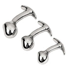 Kleines mittleres großes Analperlen-Plug-Set, künstlicher Dildo, Metall-Analplug, tragbarer Einsatz, Sexspielzeug für Männer und Frauen
