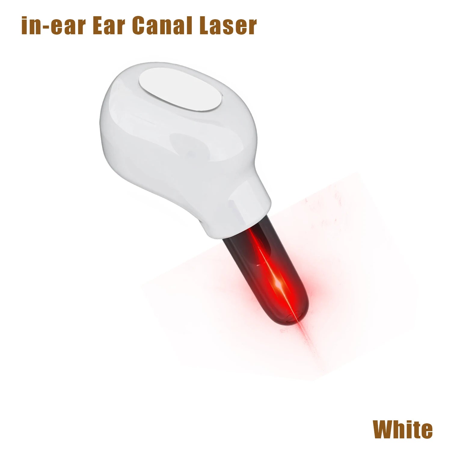 1 Stück schmerzfreies 650nm Rotlicht-Otologie-Lasertherapiegerät – Ohrenpflegeinstrument bei Tinnitus, Mittelohrentzündung & Taubheit