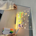 LED Leuchtende Acryl-Nachrichtentafel, löschbar, USB-Zeichentafel, Geburtstagsgeschenk, Bar-Werbung für kreative Aktivitäten mit Ständer