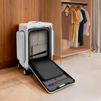 Moderner 20-Zoll PC-Gepäckkoffer, Aluminiumlegierung, Hartschale, Reisekoffer mit 4 Rollen, 3-Öffnungs-Struktur für Reisen