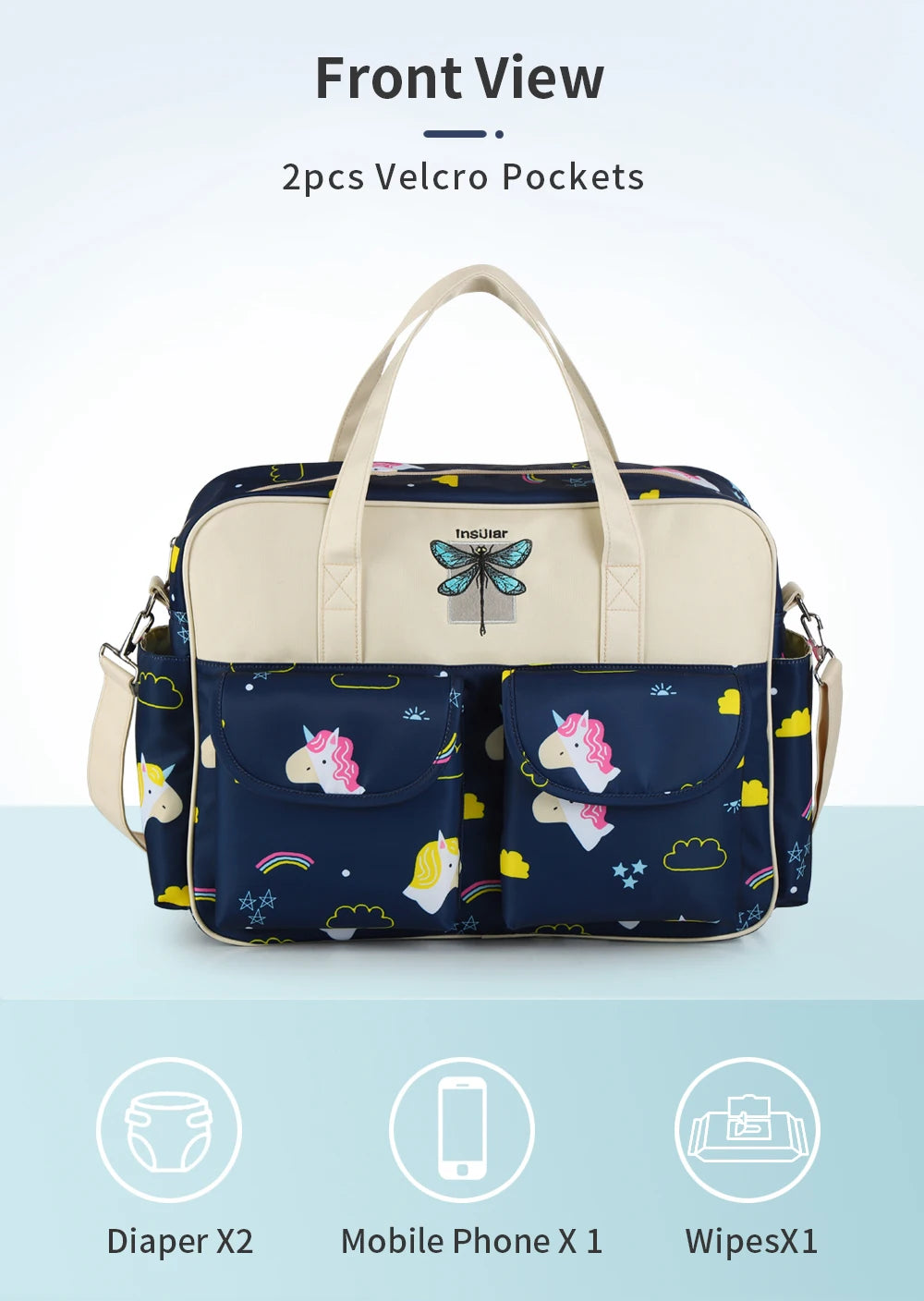 Neue Art Wasserdichte Wickeltasche Große Kapazität Umhängetasche Reisetasche Multifunktionale Mutterschafts Mutter Baby Kinderwagentaschen