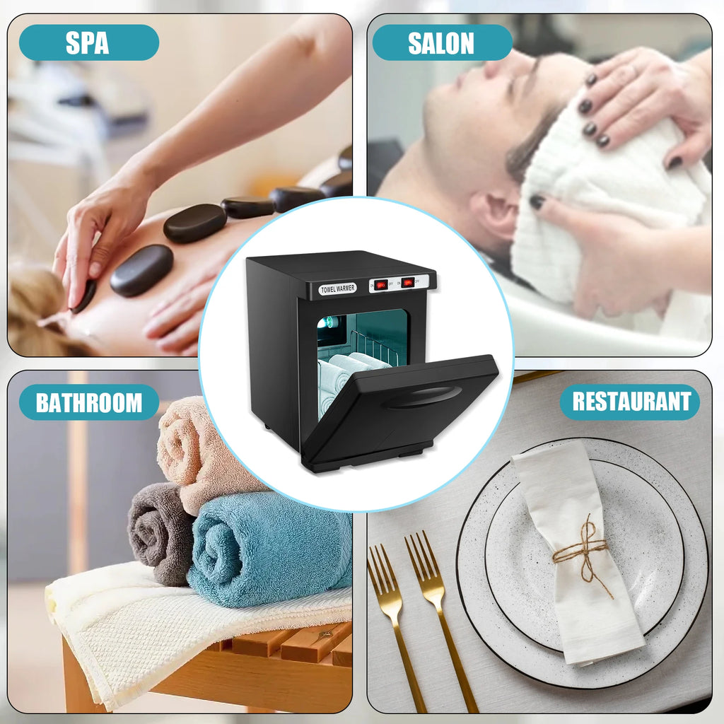 5L UV Sterilisator Handtuchwärmer mit Aluminiumkammer Schnelles Erhitzen für Gesichts-Spa-Haarsalon