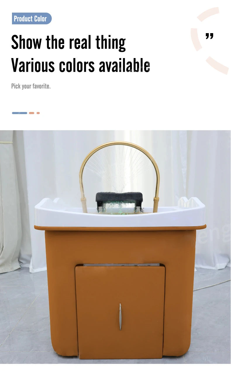 Haarwaschbecken Wassertank Tragbares Shampoofach Acrylbeckenschüssel Haarpflege- und Stylinggeräte für Schönheitssalon