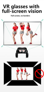 Virtual Reality 3D VR Headset Smart Glasses Helm für Smartphones Handy Mobile 7 Zoll Linsen Fernglas Brille Geräte