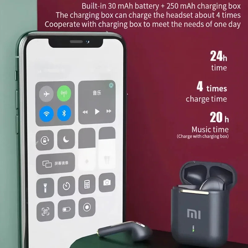 Xiaomi J18 TWS Kabellose Kopfhörer Geräuschunterdrückung Bluetooth 5.4 Kopfhörer Wasserdicht HIFI Stereo In-Ear Kopfhörer für Sport Musik
