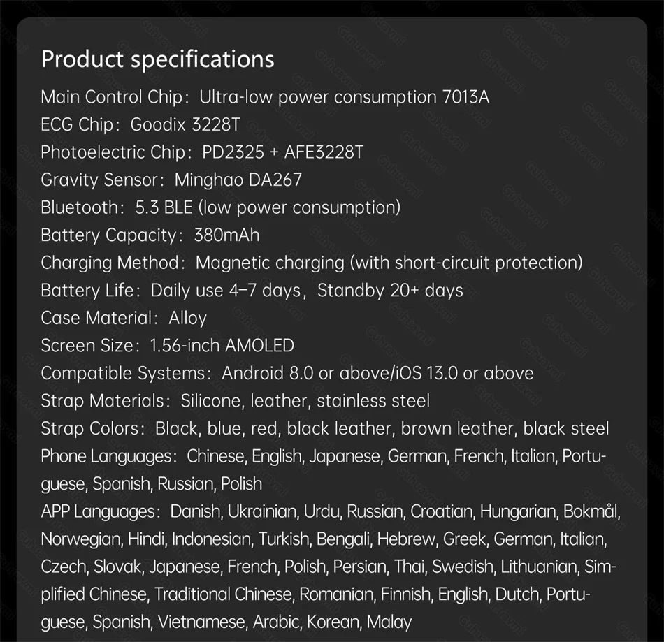 2026 Neue Smartwatch NFC EKG+PPG Blutsauerstoff Harnsäure Blutdruck Saphir Smartwatch Herren für Android iOS Smartwatch Herren