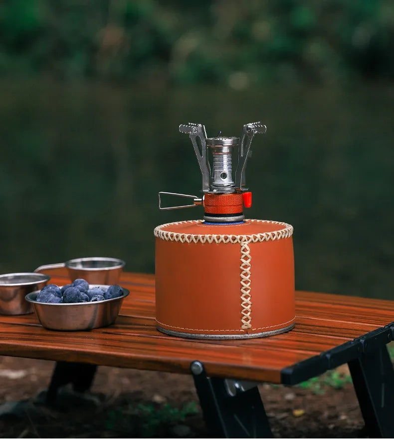 Faltbarer Outdoor-Kocher, ultraleichter Mini-Gaskocher aus Legierung für Camping, Wandern, Gasofen, tragbarer Outdoor-Kocher für Picknick
