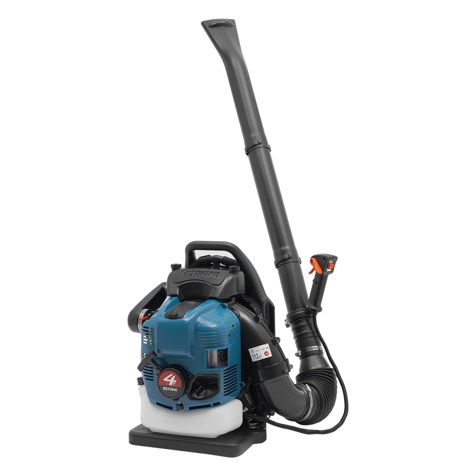 75.6CC 4-Takt Benzin-Rucksacklaubbläser, 2600W 498FT mit Tempomat, zur Reinigung von Gartenabfällen, kommerzieller und privater Gebrauch