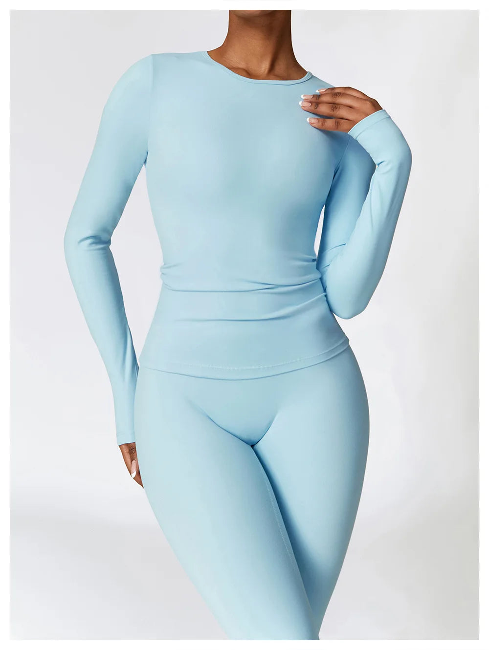 NCLAGEN Yoga-Shirts für Damen, Langarm, Winter, Fitness, Laufen, Gym-Kleidung, Workout, Dry Fit, atmungsaktiv, hochelastisches Sport-Oberteil