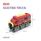 Elektrische Zuglokomotive Magnetisches Auto Druckguss-Modell Steckplatz passend für alle Marken Holzzugschienenbahn für Kinder Spielzeug W02