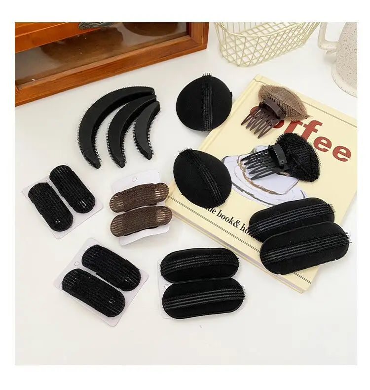 Haarkissen unsichtbar flauschig Puff Haarpad Schwamm Clip Dutt Bump It Up Volumen Haaransatz Damen Mädchen Styling Zubehör