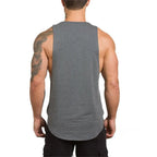 Brand Gym Sport Clothing Cotton Singlets Bodybuilding Stringer Tank Tops Mens Fitness Shirt Muscle Guys Sleeveless Running Vests