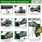 Tragbares Zoom HD 5000M Teleskop Faltbares Fernrohr Mini Leistungsstarkes Teleskop für Jagd Sport Outdoor Camping Reisen